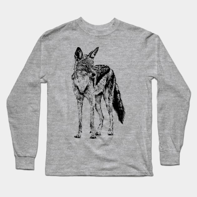 Black-backed Jackal for African Wildlife Fans Long Sleeve T-Shirt by scotch